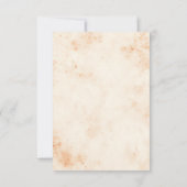 秋の落ち葉 スパイス フラワール ウォーターカラー ウェディング RSVP (裏面)