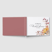 秋の落ち葉 パンプキン 秋のブライダルシャワー ゲストブック (全面)