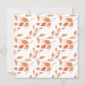 秋の落ち葉 フレンズギビング サンクスギビング パーティー 招待状 (裏面)