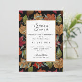 秋の落ち葉 ユダヤ教の新年 宴会 エレガント 招待状 (スタンド正面)