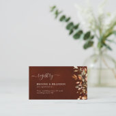 秋の落ち葉 ラスティック カントリー ボヘミア ウェディング 招待状 (スタンド正面)