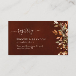 秋の落ち葉 ラスティック カントリー ボヘミア ウェディング 招待状