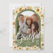 秋の落ち葉 大地の色合い 感謝の気持ち 感謝祭 シーズンカード (正面)