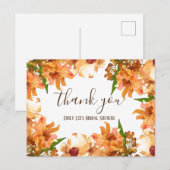 秋の落ち葉 愛 緑のウェディングシャワー 感謝 ポストカード (正面/裏面)