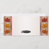 秋の落ち葉 感謝祭の食事への招待状 招待状 (裏面)