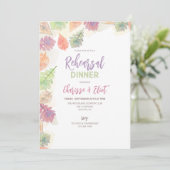 秋の落ち葉 手描き 招待状 (スタンド正面)