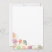 秋の落ち葉 手描き 招待状 (裏面)