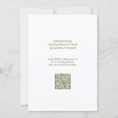 秋の落ち葉 水彩 エレガント スクリプト 招待状 (裏面)