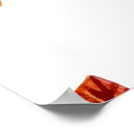 秋の落ち葉 水彩 手描き ポスター (角)