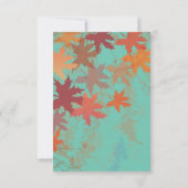 秋の落下葉招待状パーティーカード 招待状 (裏面)