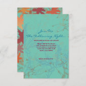 秋の落下葉招待状パーティーカード 招待状 (正面/裏面)