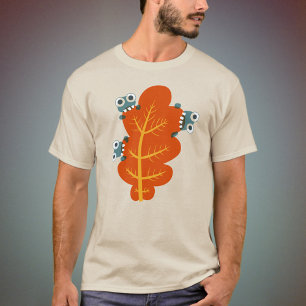 秋の葉おもしろい自然恋人秋シーズン Tシャツ