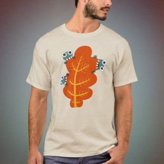 秋の葉おもしろい自然恋人秋シーズン Tシャツ
