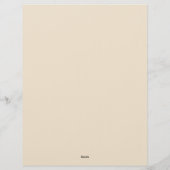 秋の葉っぱの形の文房具ペーパー レターヘッド (裏面)