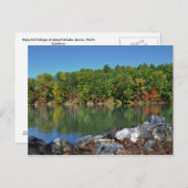 秋の葉でレイクジェームス，ノースカロライナ ポストカード (正面/裏面)