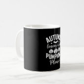 秋の葉とカボチャをどうぞ_1 コーヒーマグカップ (正面左)