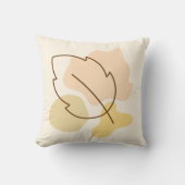 秋の葉とブロブシェイプ秋ホーム装飾ギフト クッション (正面)