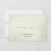 秋の葉と多肉質の水彩RSVP 出欠カード (裏面)