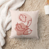 秋の葉と抽象芸術の塊のシェイプ感謝祭 クッション (ブランケット)