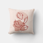 秋の葉と抽象芸術の塊のシェイプ感謝祭 クッション (正面)