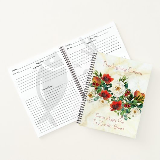 秋の葉と果実のレシピ ノートブック (内部)