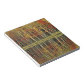 秋の葉と樺の木の反射;ヒアワタ ノートパッド (アングル)