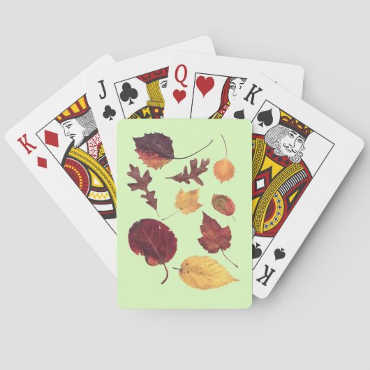 秋の葉のスキャン遊カード トランプ (裏面)