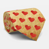 秋の葉のハートオン古い紙描画バッグ ネクタイ (ロール)