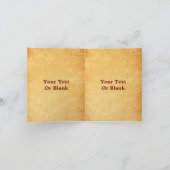 秋の葉のハート – バレンタイン カード (内部)