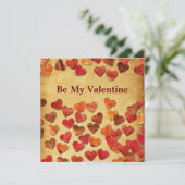 秋の葉のハート – バレンタイン カード (スタンド正面)