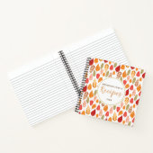 秋の葉のパターンレシピ ノートブック (内部)