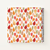 秋の葉のパターンレシピ ノートブック (裏面)