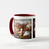 秋の葉のマグカップ マグカップ (正面左)