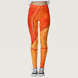 秋の葉のレギンス レギンス