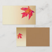 秋の葉の名刺テンプレート写真アート 名刺 (正面/裏面)