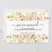 秋の葉の引っ越しましたの発表 案内状 (正面)