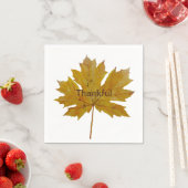 秋の葉の感謝の水色 スタンダードカクテルナプキン (インサイチュ)