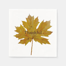 秋の葉の感謝の水色 スタンダードカクテルナプキン