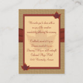 秋の葉の披露宴囲いカード エンクロージャーカード (裏面)