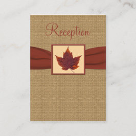 秋の葉の披露宴囲いカード エンクロージャーカード