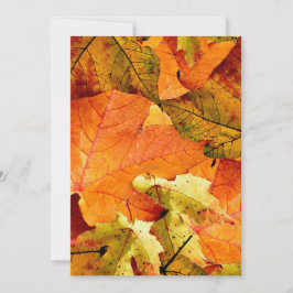秋の葉の招待状カード 招待状