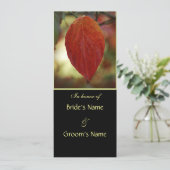 秋の葉の枝結婚の招待状 招待状 (スタンド正面)