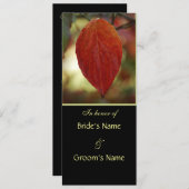 秋の葉の枝結婚の招待状 招待状 (正面/裏面)