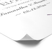 秋の葉の梅の紫葉の結婚の歓迎 ポスター (角)