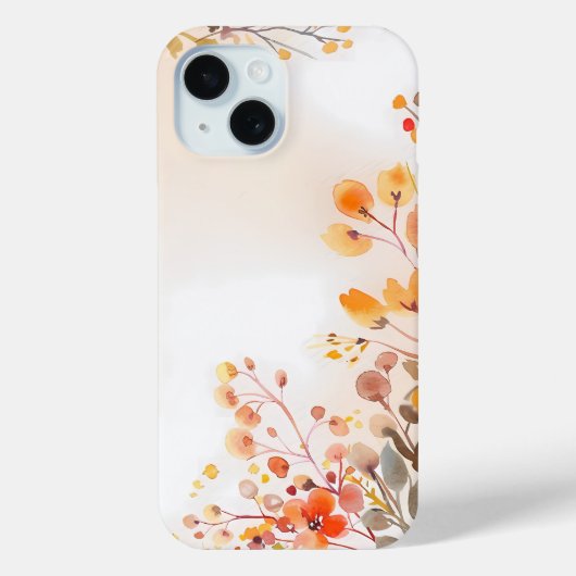 秋の葉の水彩画スマホケース Case-Mate iPhoneケース (裏面)