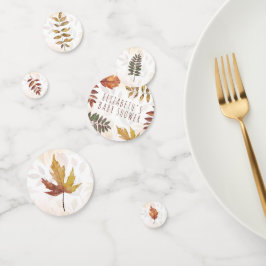 秋の葉の水色秋のウェルカムサイン コンフェッティ