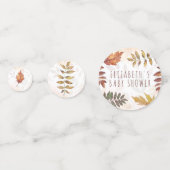 秋の葉の水色秋のウェルカムサイン コンフェッティ (正面)