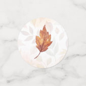 秋の葉の水色秋のウェルカムサイン コンフェッティ (スモール正面)