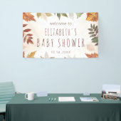 秋の葉の水色秋のウェルカムサイン 横断幕 (トレードショー)