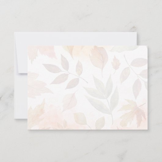 秋の葉の秋ありがとう赤ちゃんシャワー サンキューカード (裏面)